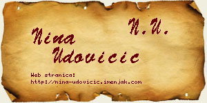 Nina Udovičić vizit kartica